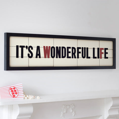 "It's a Wonderful Life" Cinema Marquee Print