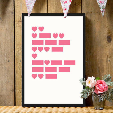 'I Love You' Morse Code Print